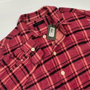 NWT AllSaints‎ Women's XL Olancha Pink Long Sleeve Button Down Jacket